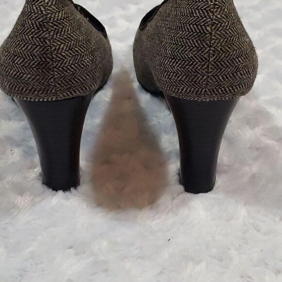 Liz Clairborne Women Vintage Pumped Heels Slip On Tweed Gray Size 7M - Picture 7 of 8